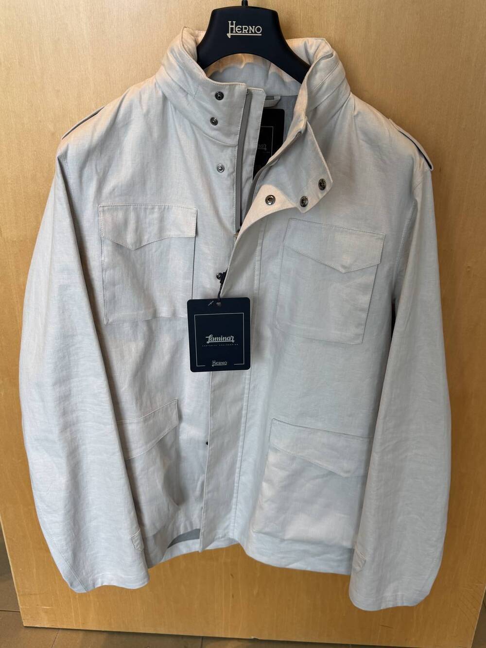 NEW HERNO men's field jacket in cream